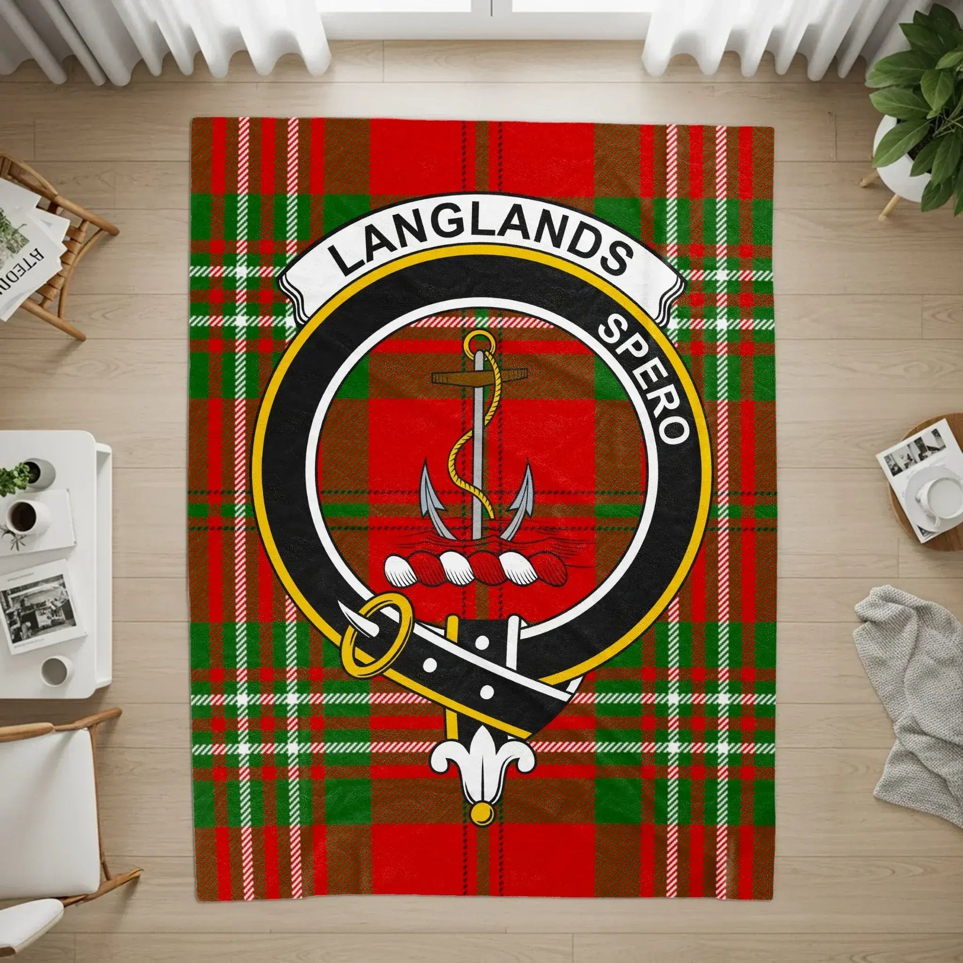 Langlands Spero Tartan Style Living Room Rug product