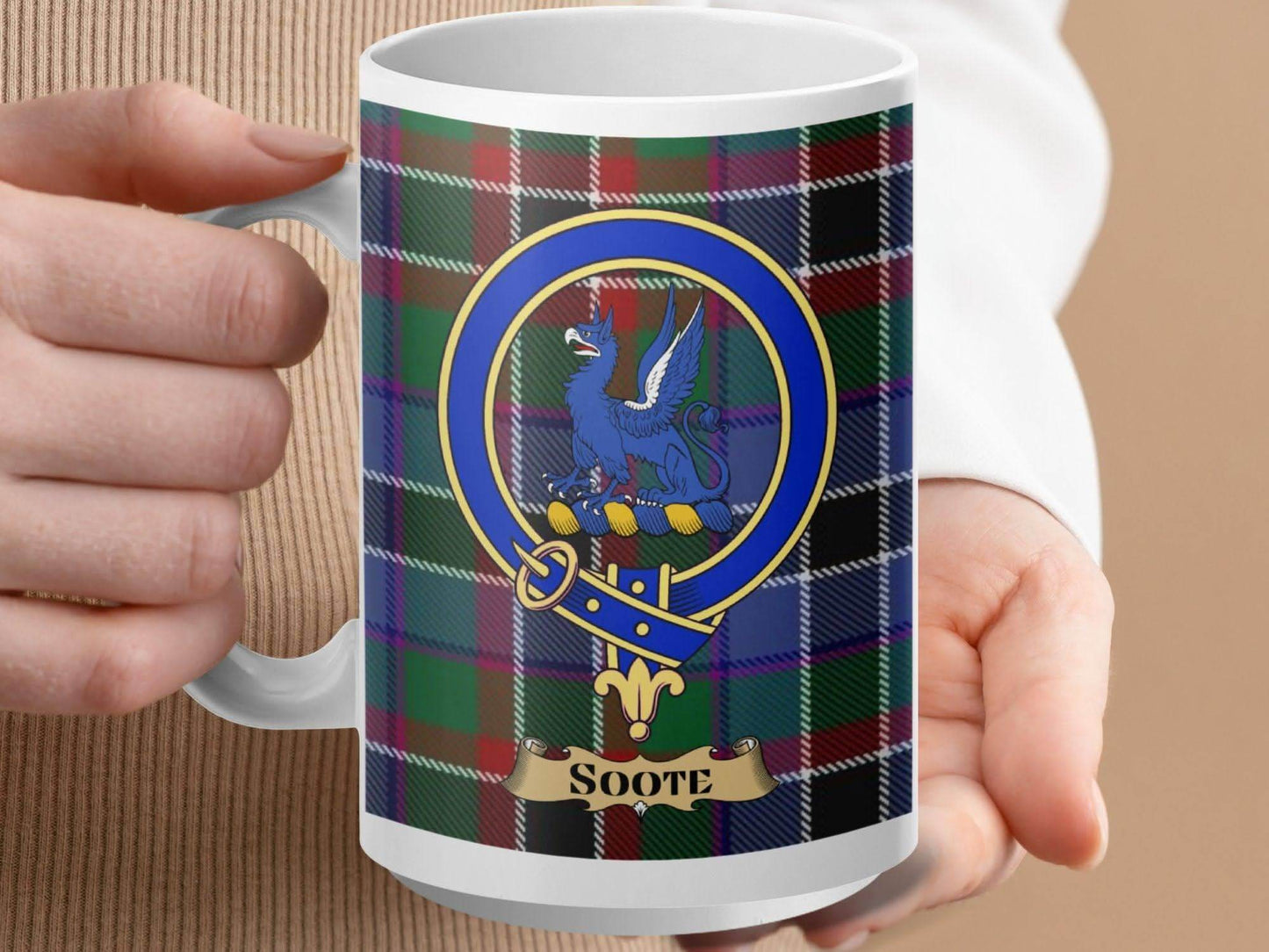 Colorful Tartan Print Ceramic Mug Perfect Gift product