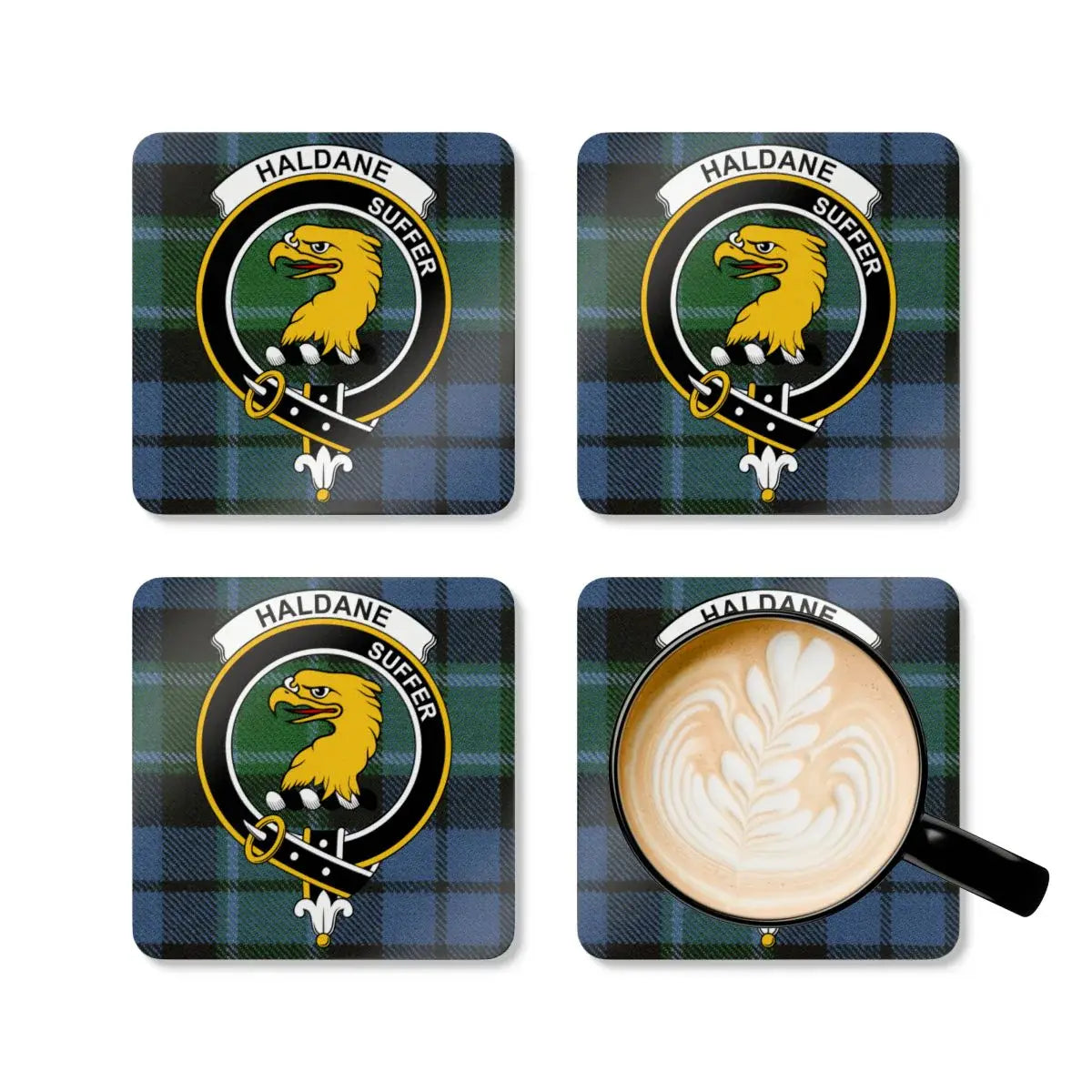 Haldane Suffer Tartan Plaid Coasters set product type