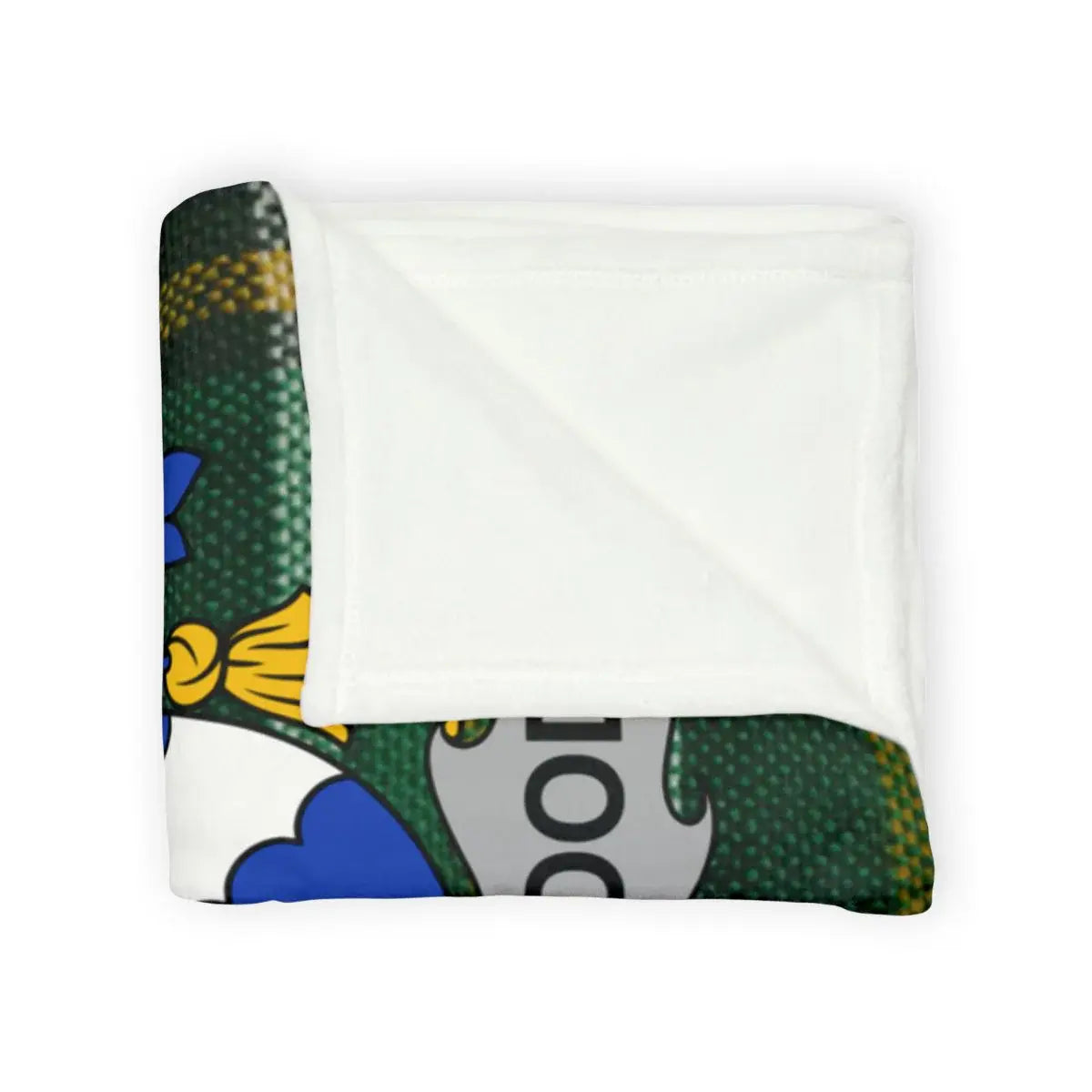 Cozy Green Cartoon Character Design Blanket product type