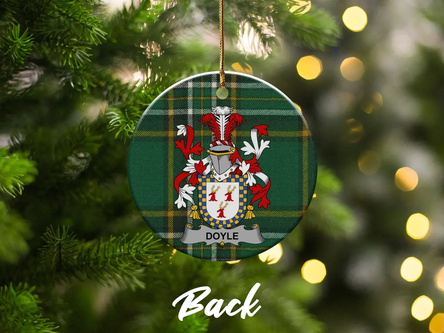 Doyle Family Crest Christmas Tree Ornament product type