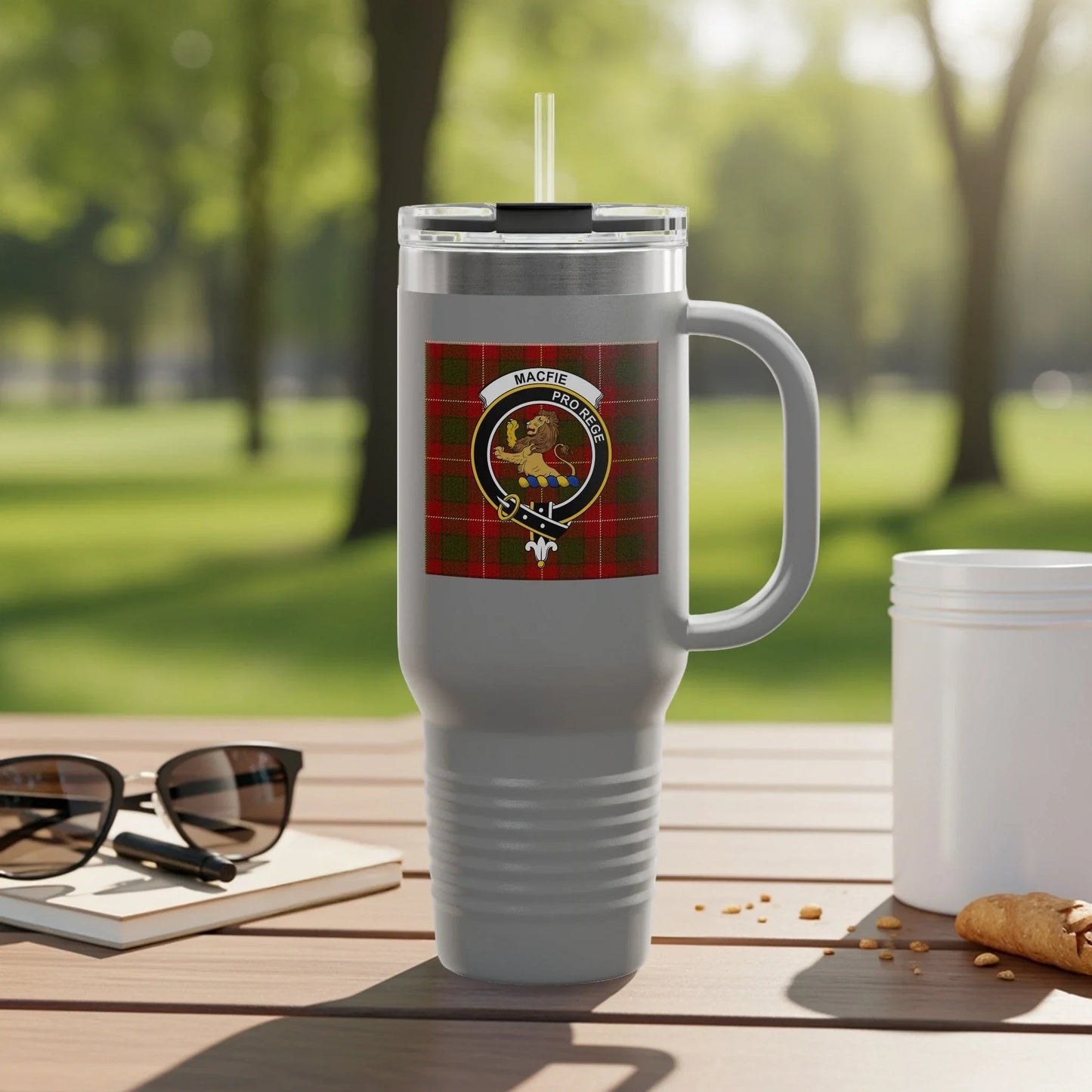MacFie Feared Nought Tartan Design Travel Mug product