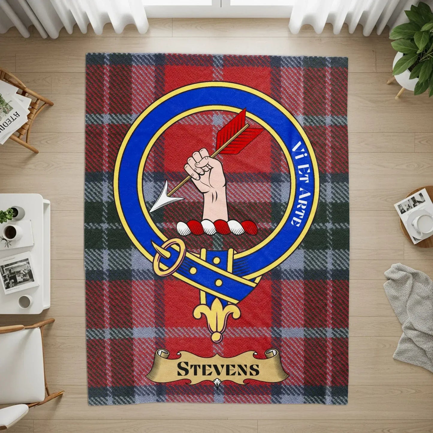 Victory Hand Stevens Plaid Design Rug product