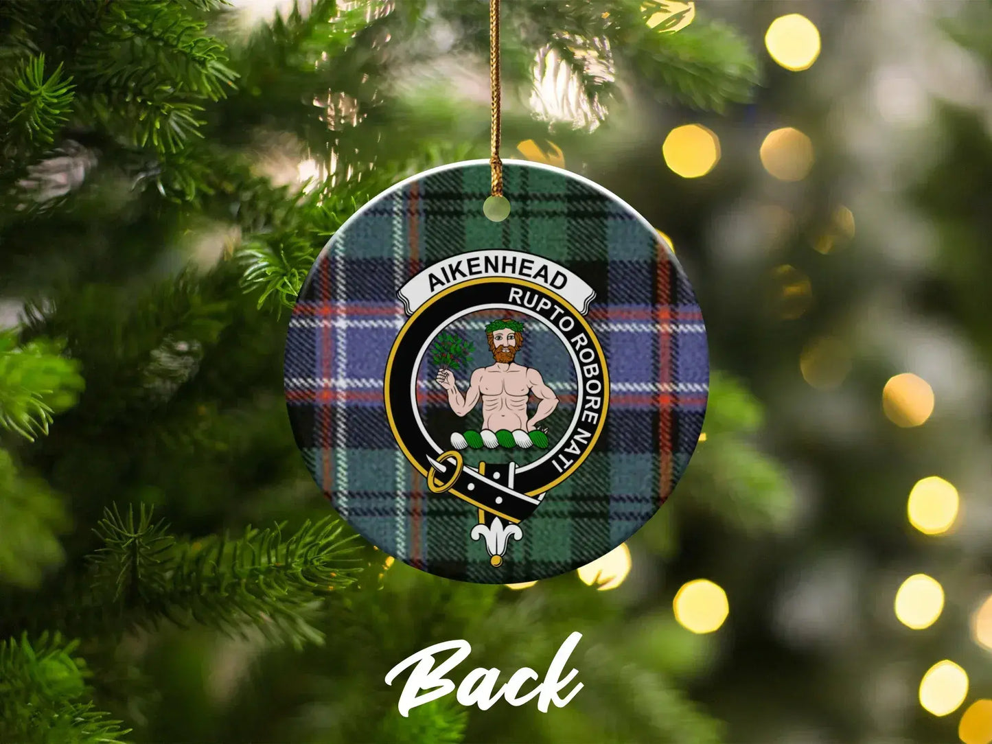 Aikenhead Clan Tartan Christmas Tree Decoration product