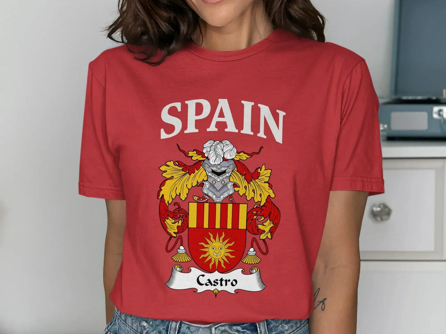 Spain Castro Family Crest Design T-Shirt product