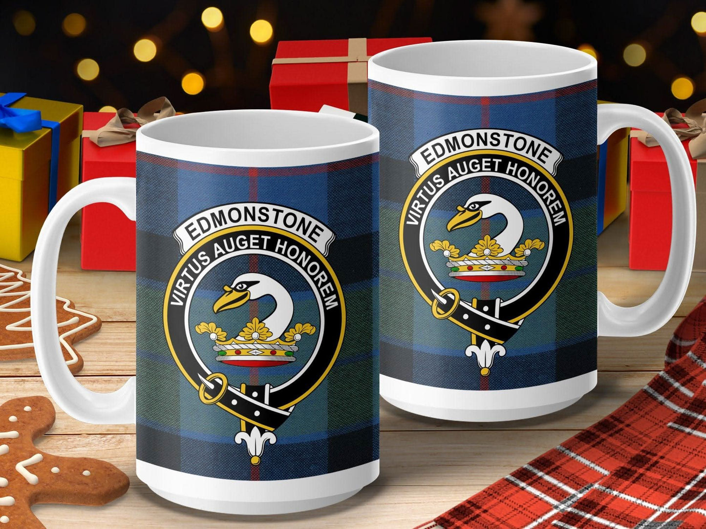 Edmonstone Virtus Auget Honorem Family Crest Mug product type