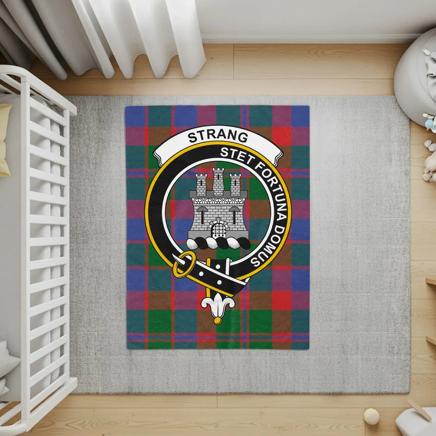 Strang Stet Fortuna Domus Scottish Clan Crest Rug product