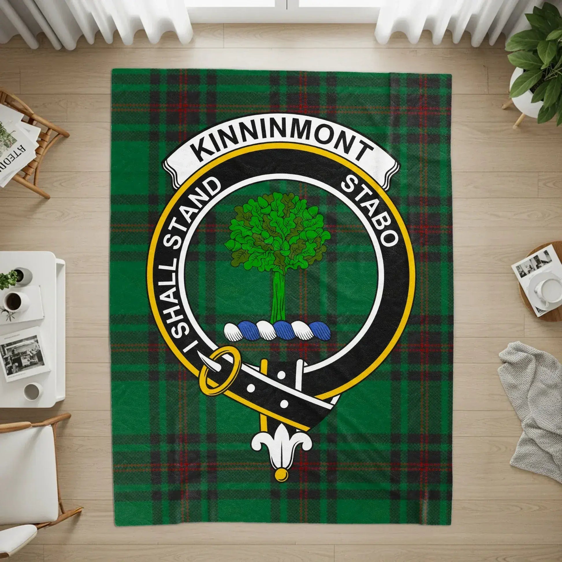 Kinninmont Crest Plaid Design Indoor Decor Rug Product
