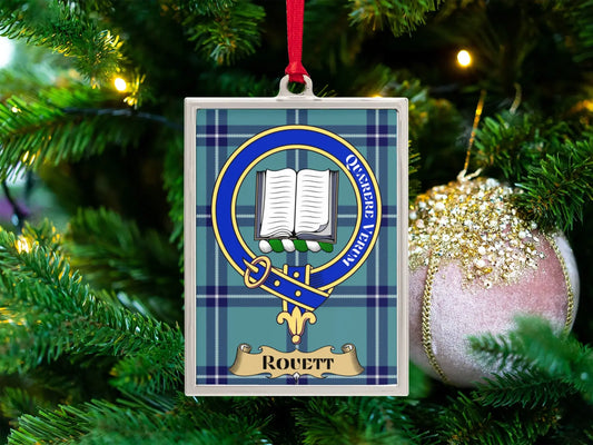 Rouvett Family Tree Plaid Christmas Ornament product