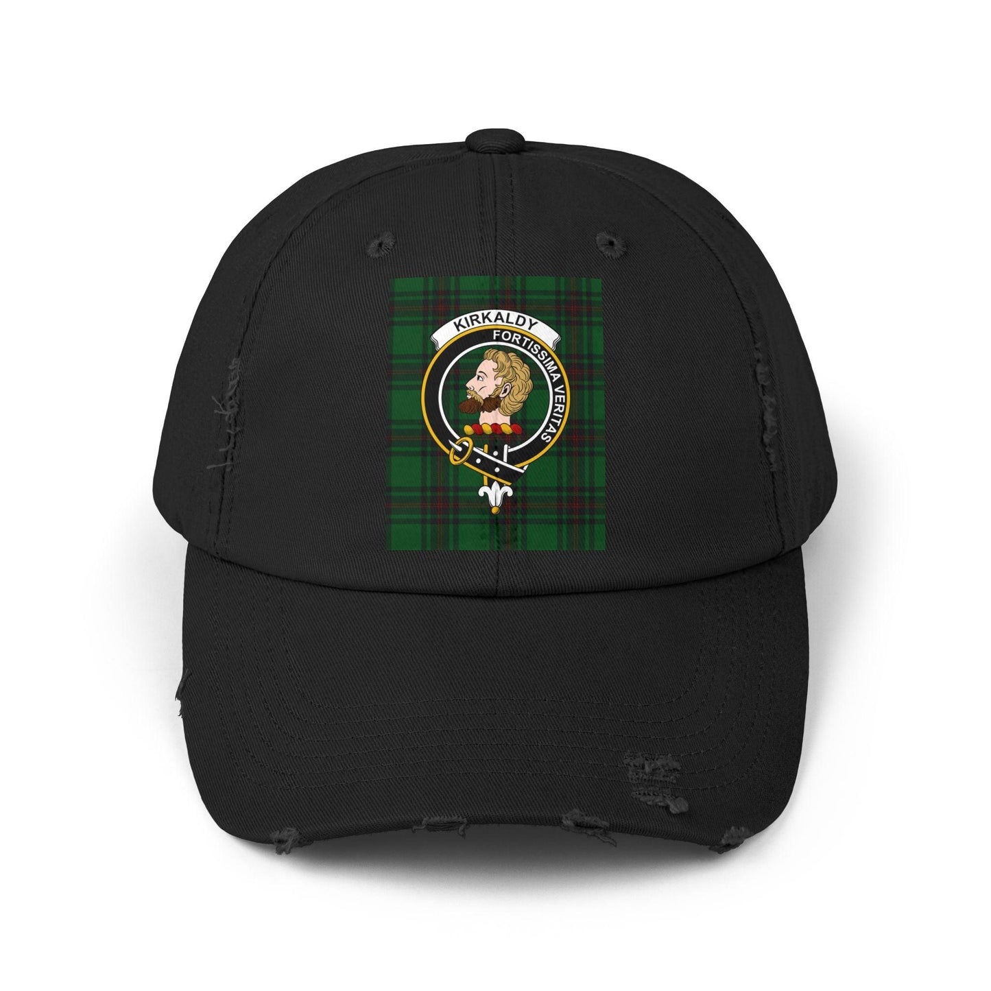 Kirkaldy Clan Crest Scottish Distressed Baseball Cap - Celtic Ancestry Gifts