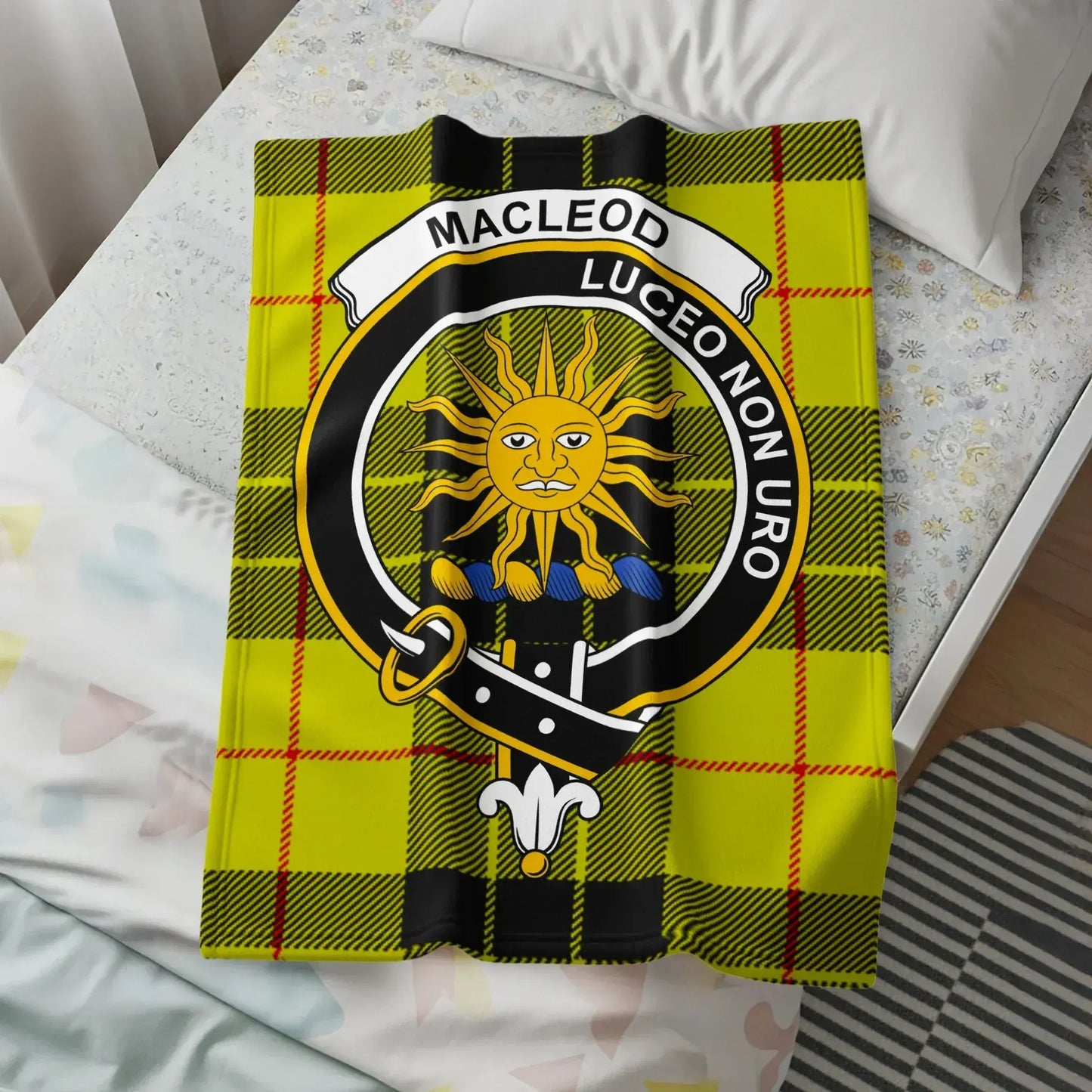 Luceo Non Uro Macleod Yellow Tartan Blanket product