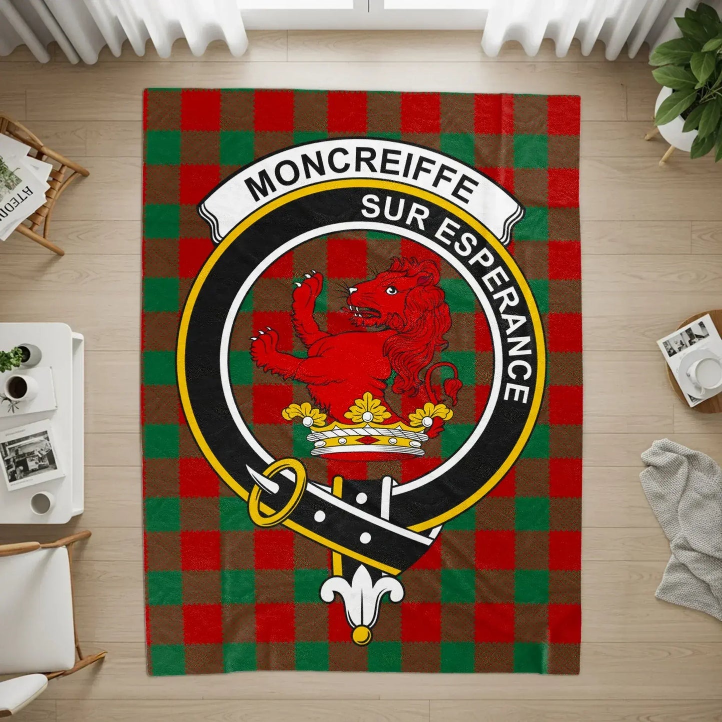 Moncreiffe Sur Esperance Plaid Lion Clan Crest product type
