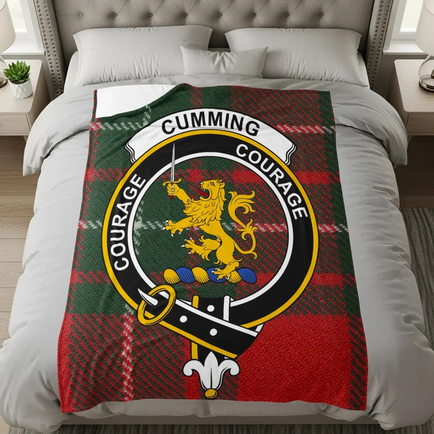 Courage Lion Emblem Cumming Printed Blanket product