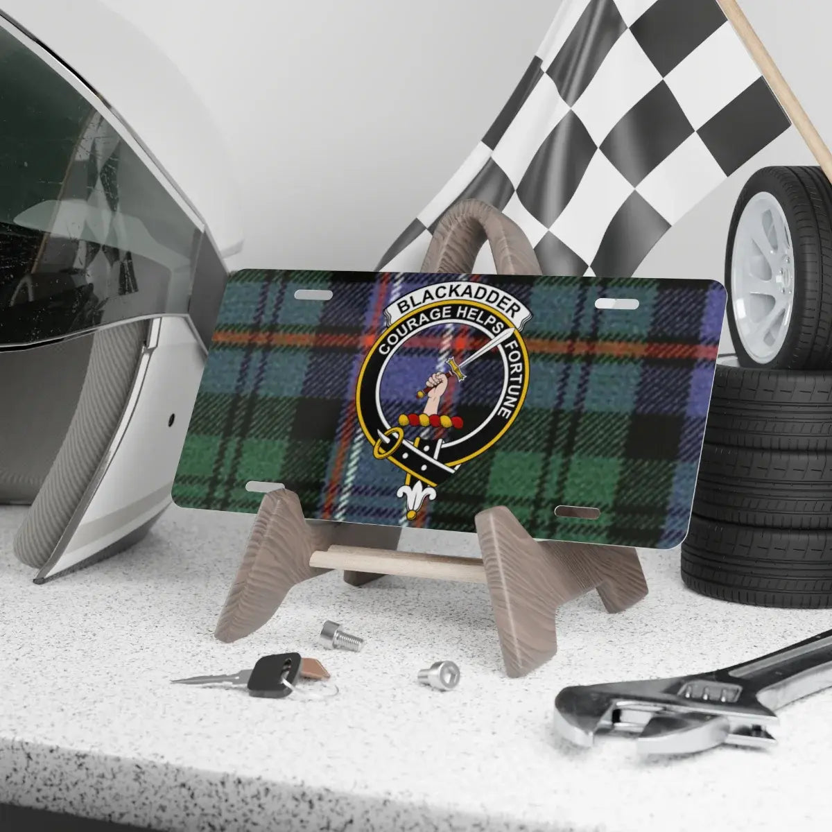 Blackadder Courage Helps Fortune License Plate product