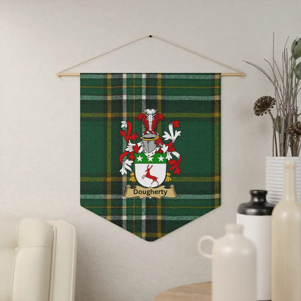 Dougherty Family Crest Green Plaid Wall Hanging product