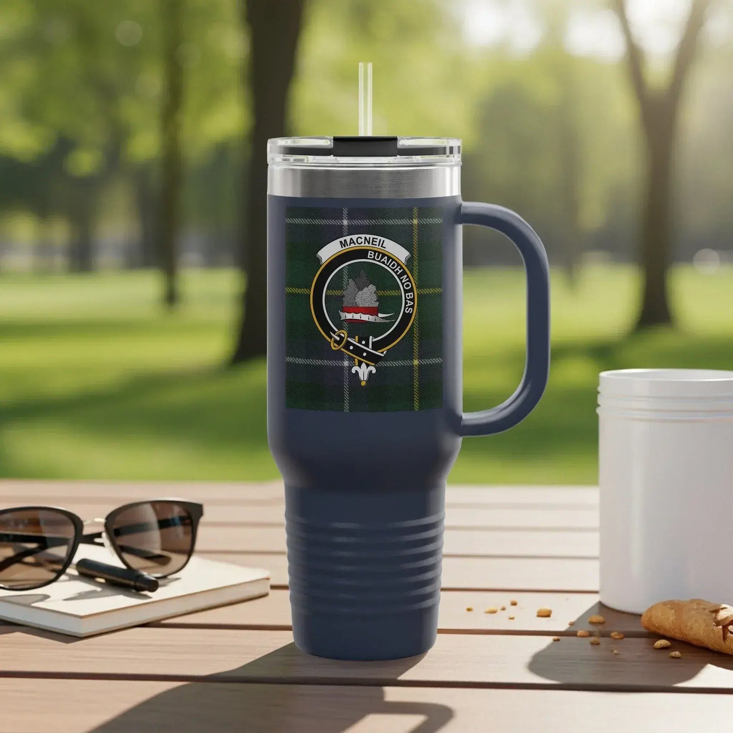MacNeil Tartan Clan Crest Travel Mug product