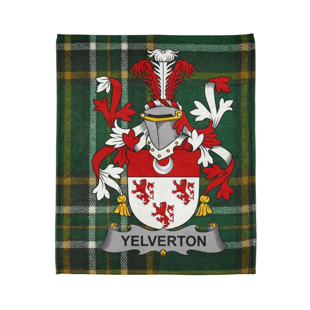Yelverton Plaid Tartan Shield Family Crest Blanket product