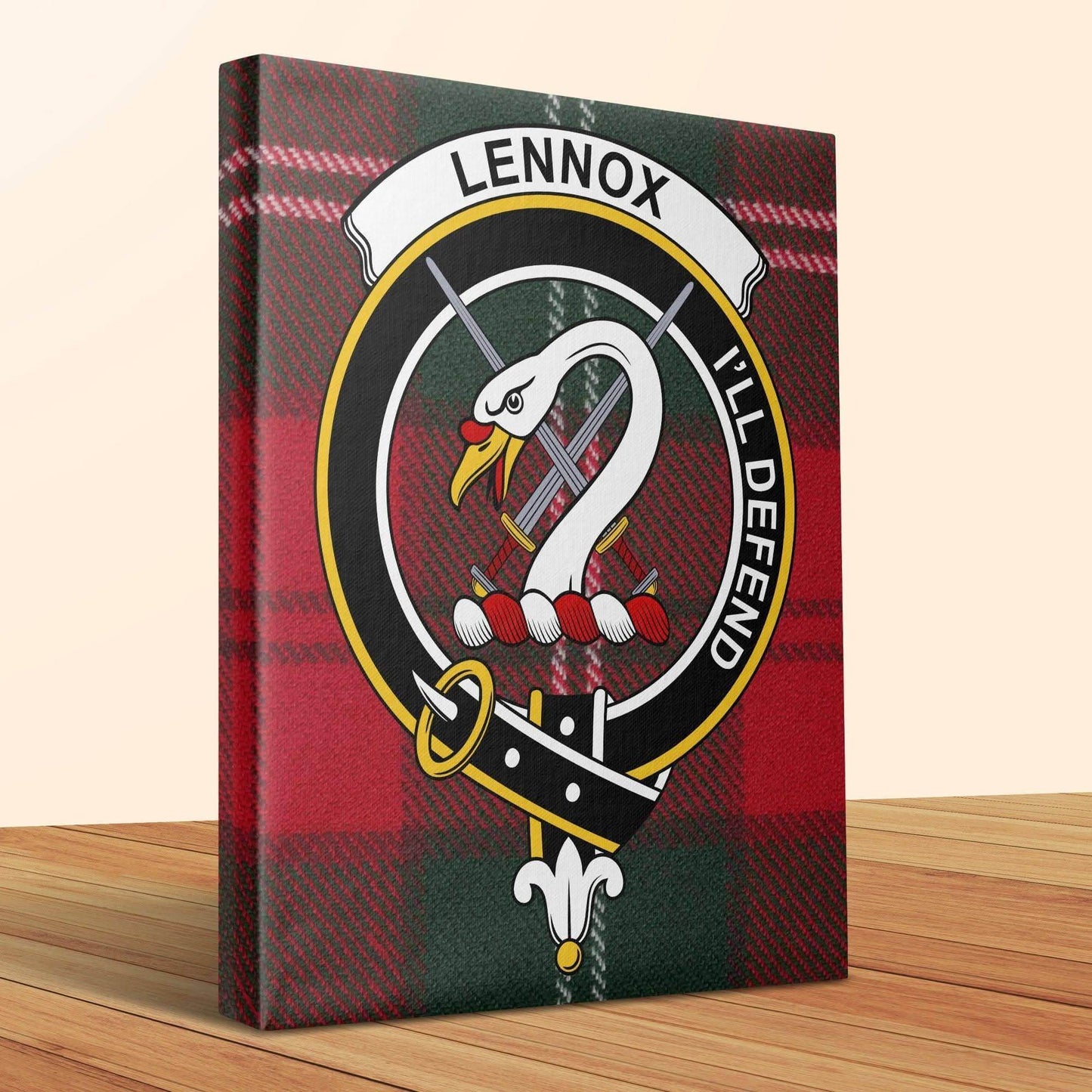 Lennox Scottish Tartan Crest Canvas - Celtic Ancestry Gifts