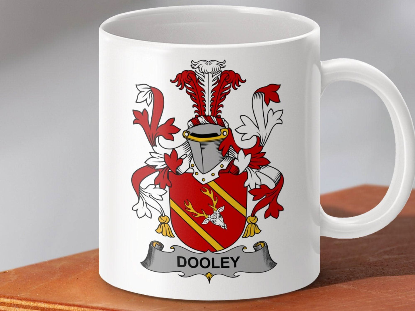 Dooley Surname Irish Family Crest Mug - Celtic Ancestry Gifts