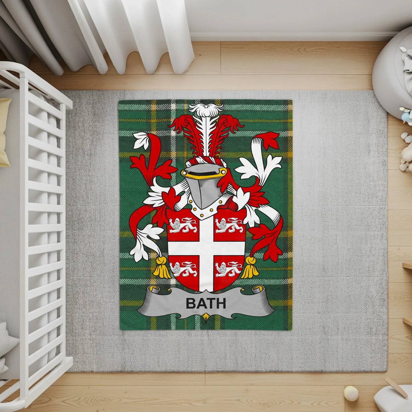 Family Crest Bath Rug for Personalized Decor product