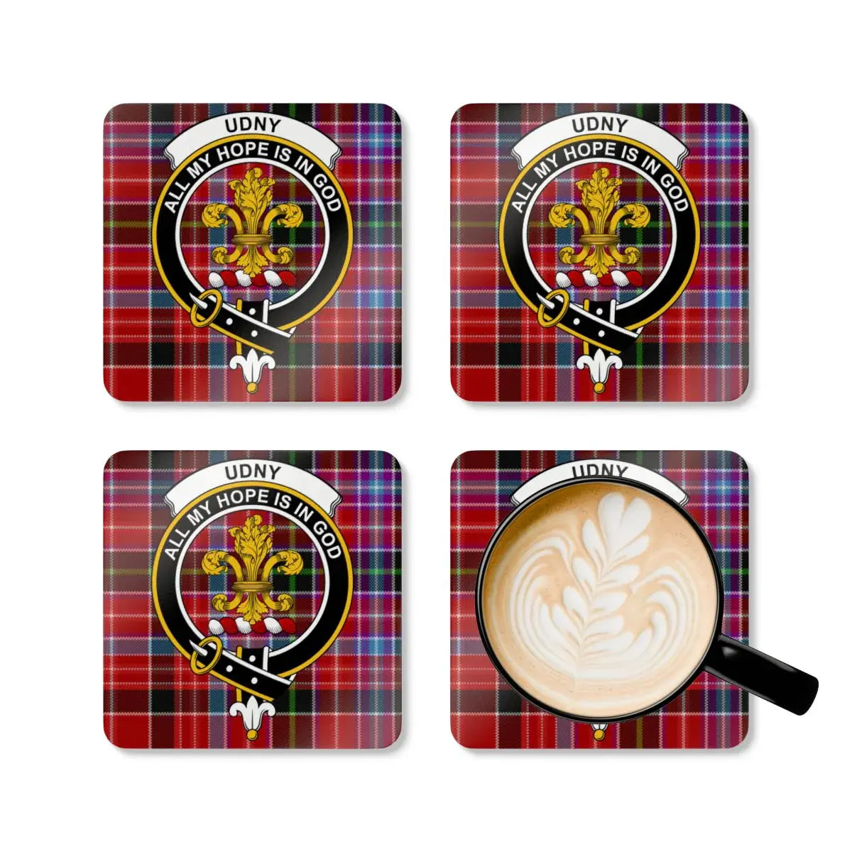 UDNY All My Hope Is In God Tartan Coaster product type