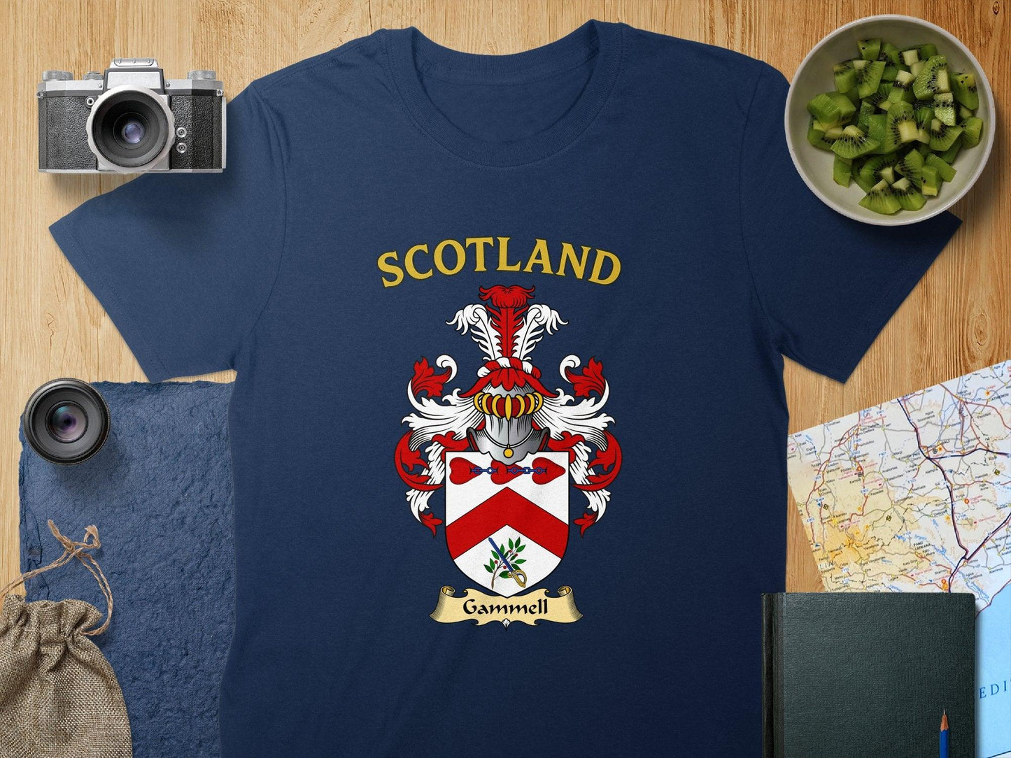 Scotland Crest Gammell Shirt with Family Name product type