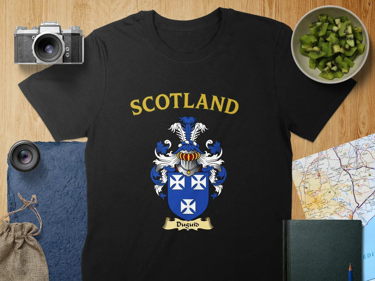 Scotland Family Crest Design on Stylish T-Shirt product
