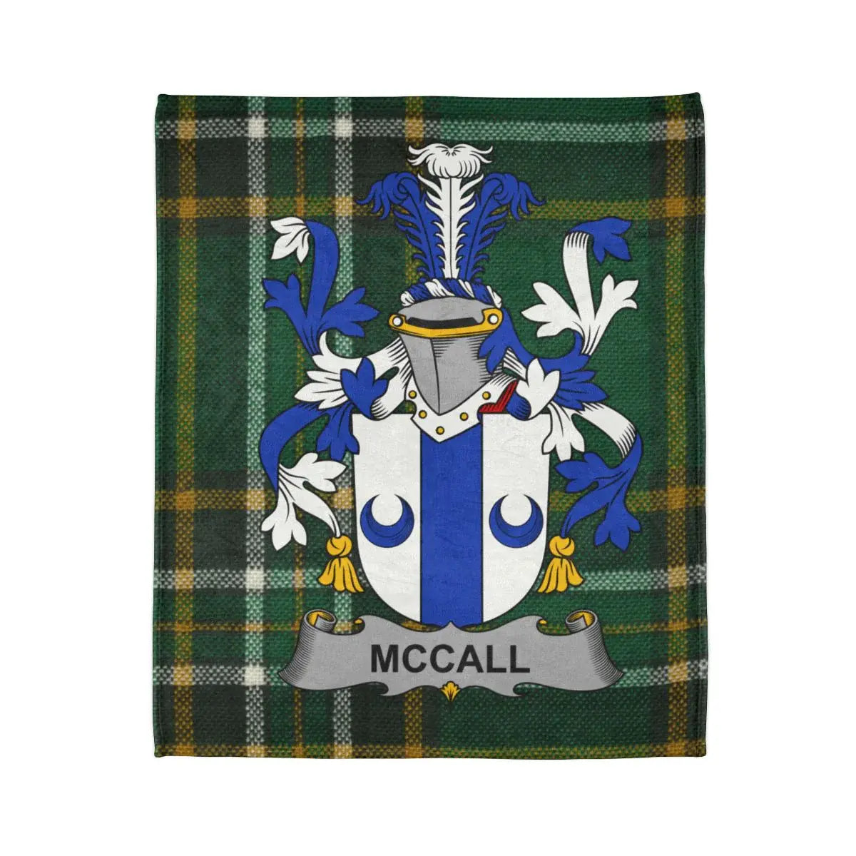 McCall Clan Tartan Plaid with Family Crest Blanket product