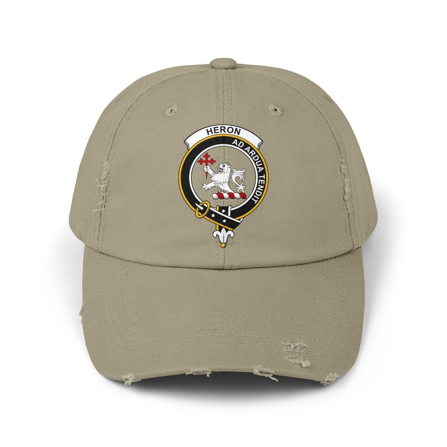 Heron Clan Crest Distressed Style Baseball Cap - Celtic Ancestry Gifts