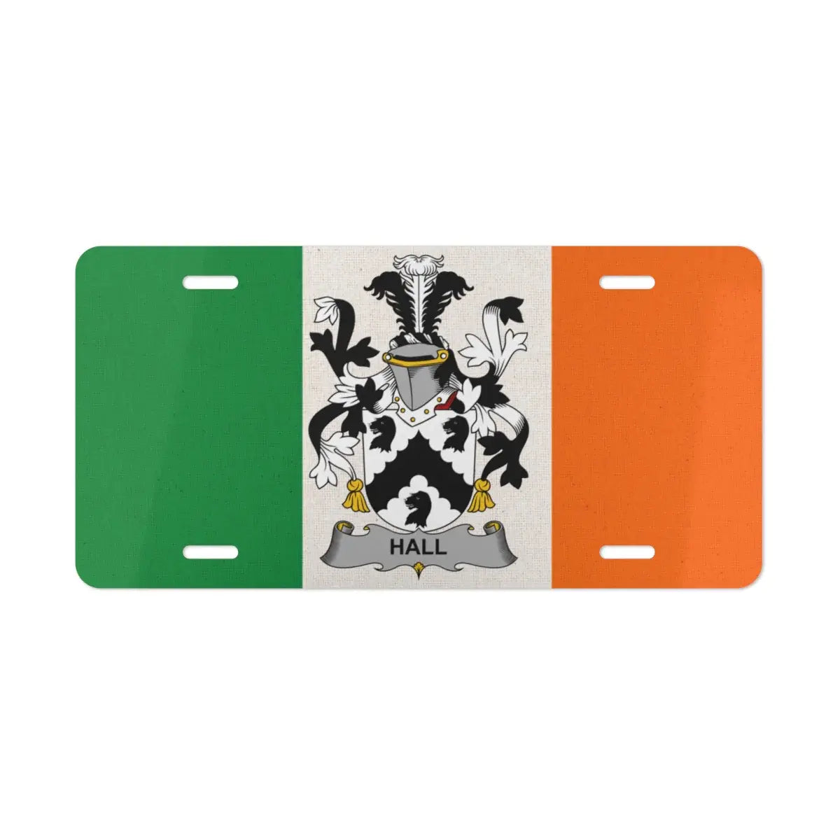 Vibrantly Colored Flag Hall Crest License Plate product