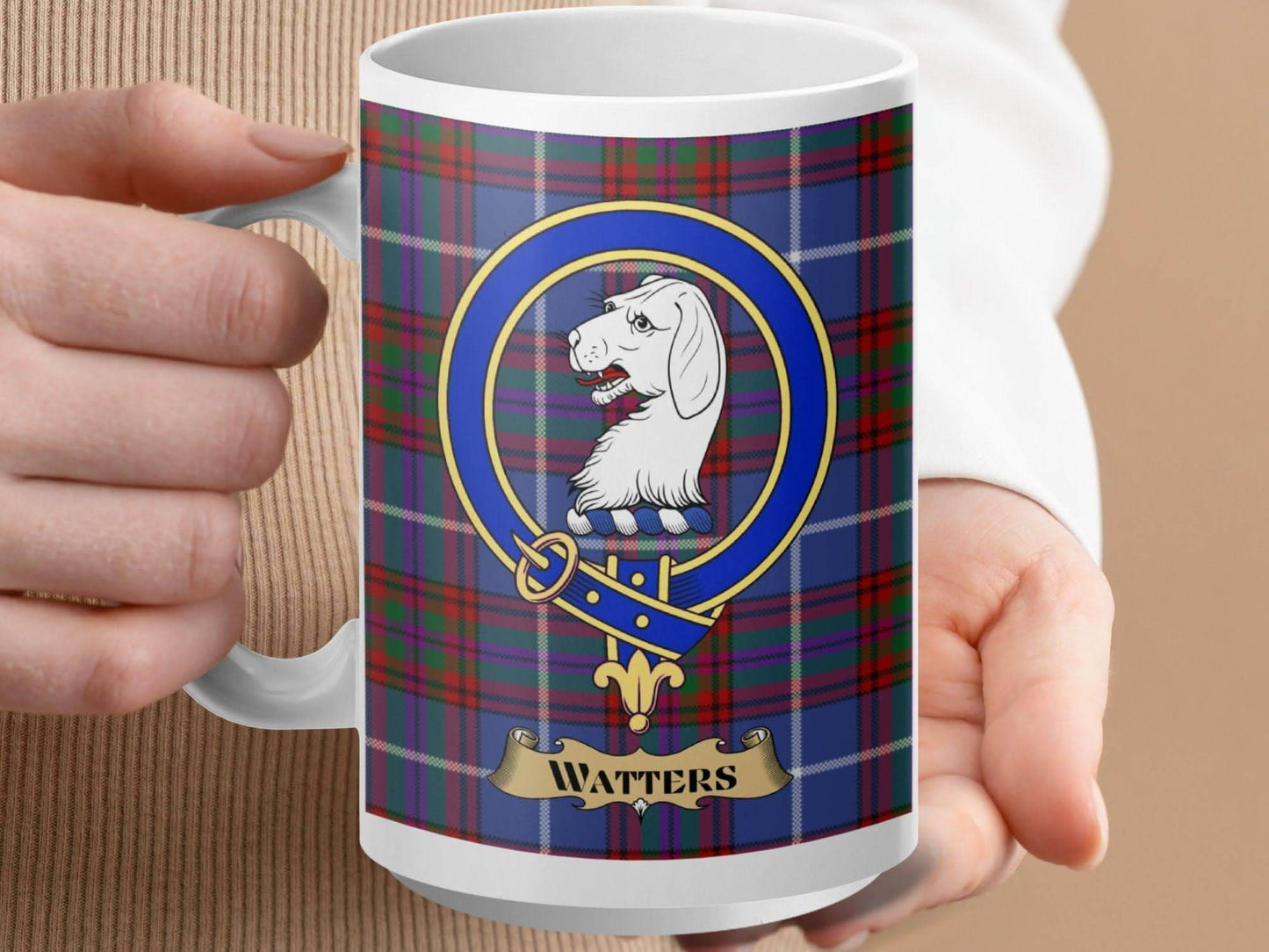 Custom Scottish Tartan Family Emblem Mug product