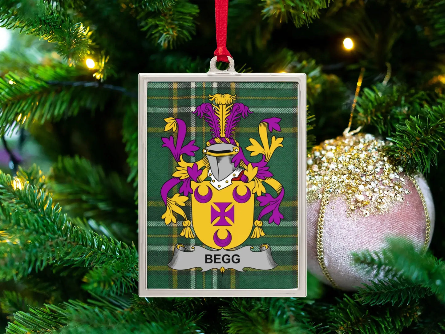 Begg Family Coat of Arms Christmas Ornament product