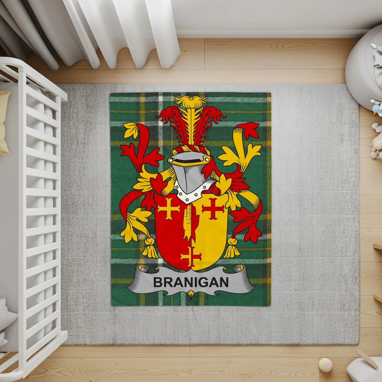 Branigan Family Crest Plaid Patterned Rug product