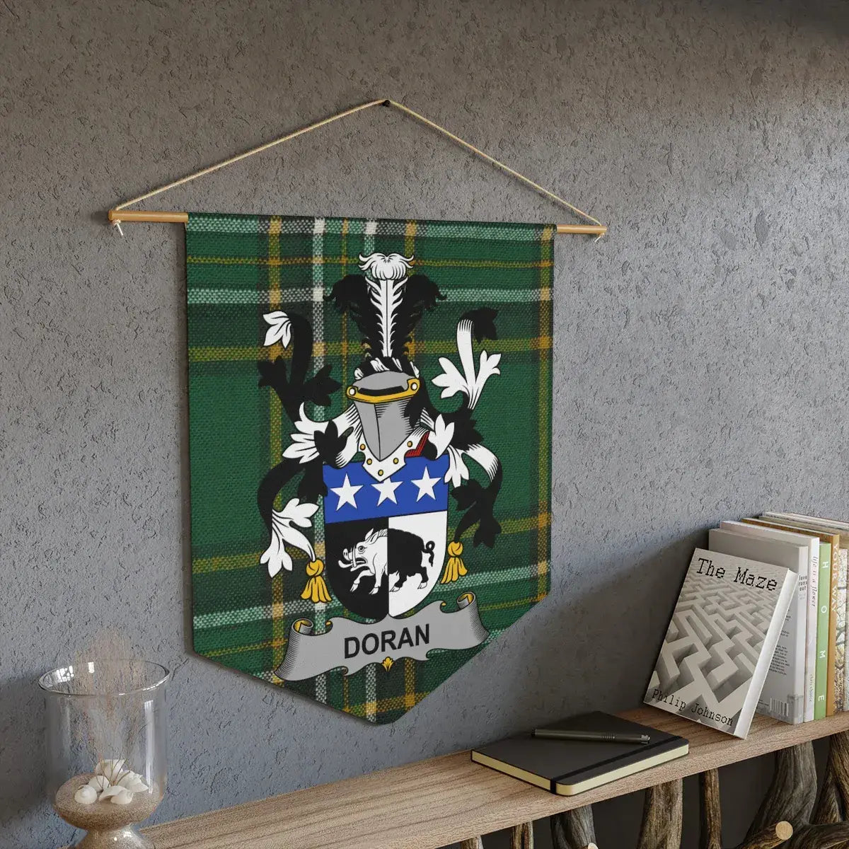 Scottish Tartan Personalized Family Crest Wall Tapestry product