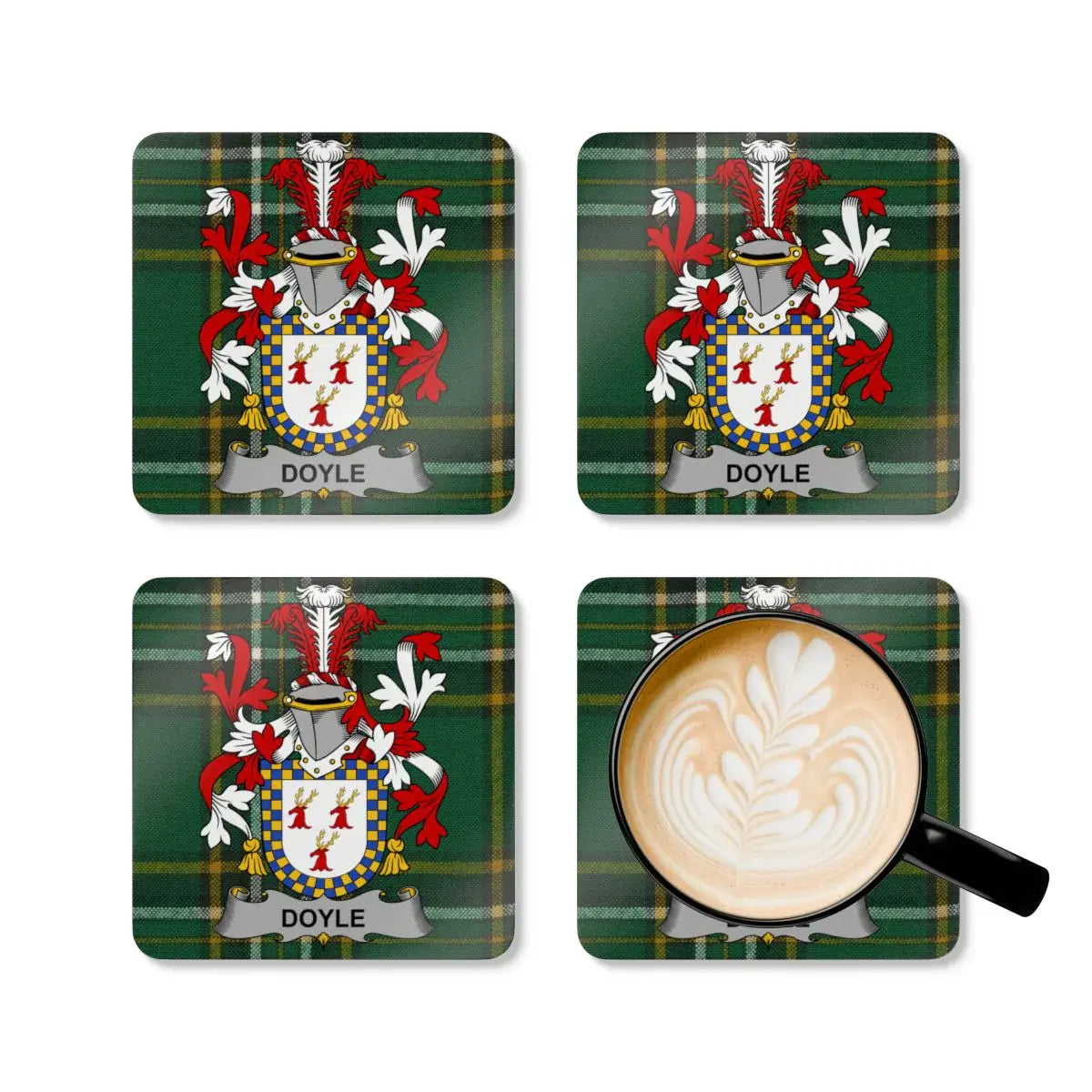 Doyle Family Crest Green Coasters Drinkware product