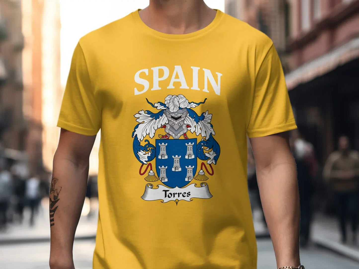Spain Torres Heraldic Design Yellow T-shirt product type