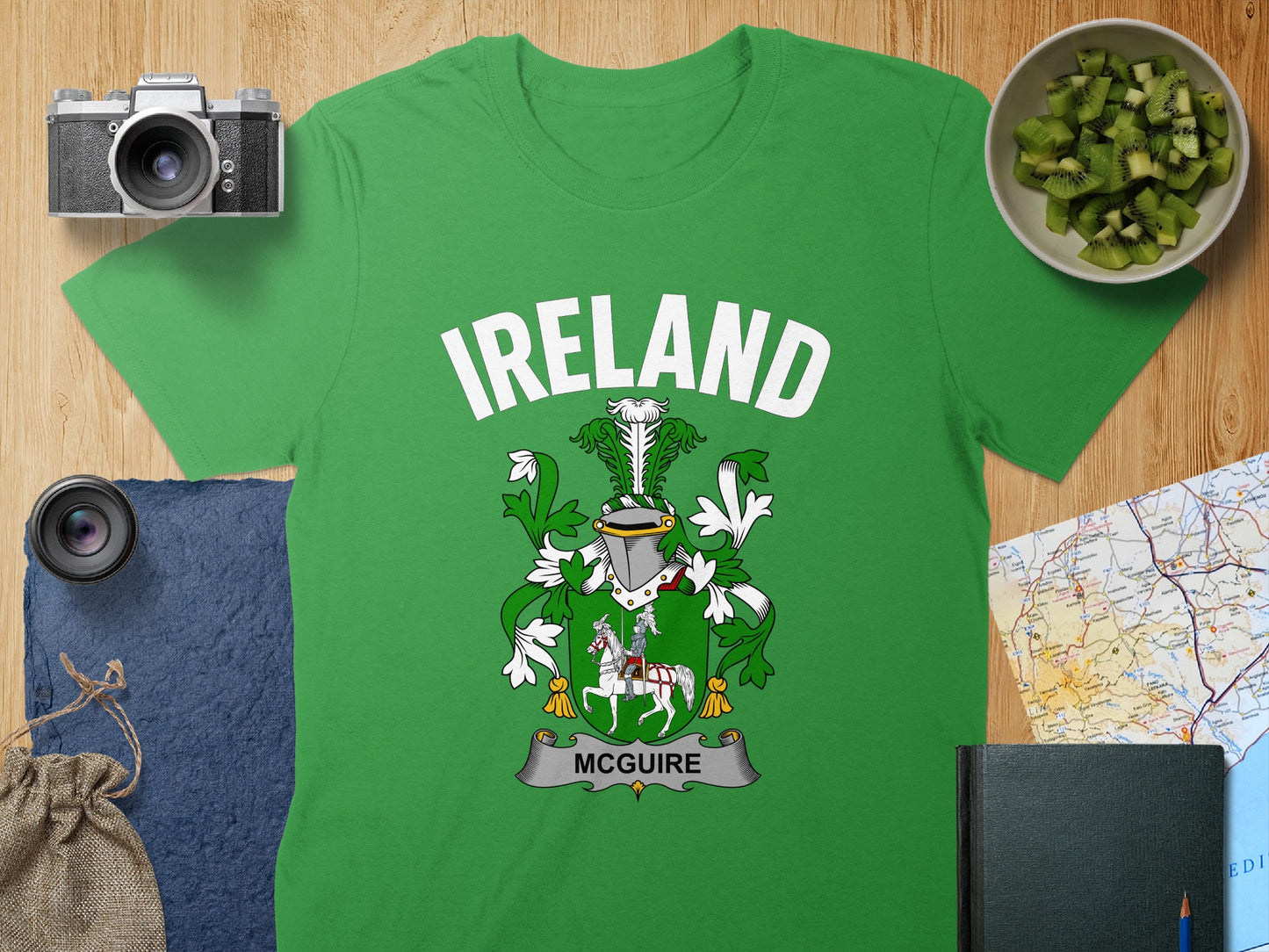 Ireland McGuire Family Crest Shield Design Shirt