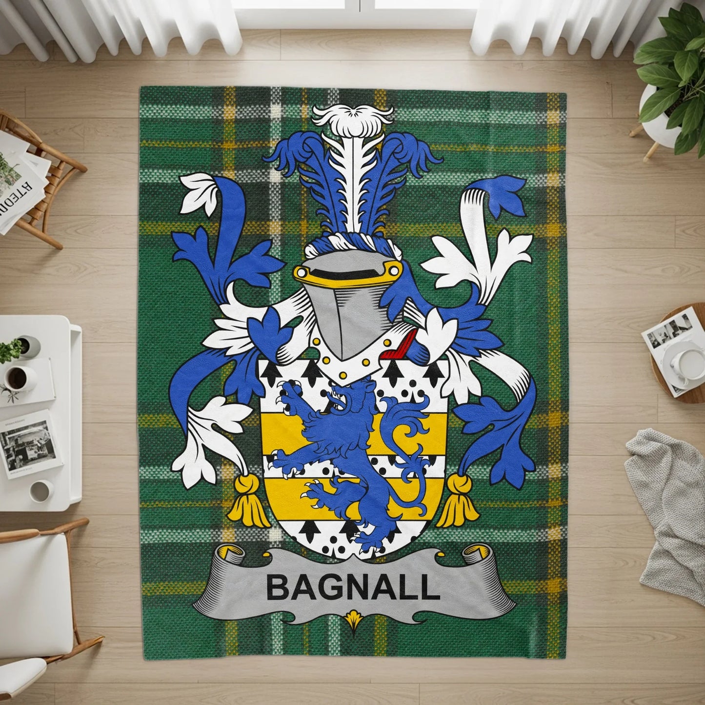 Bagnall Family Crest Plaid Tartan Decorative Product