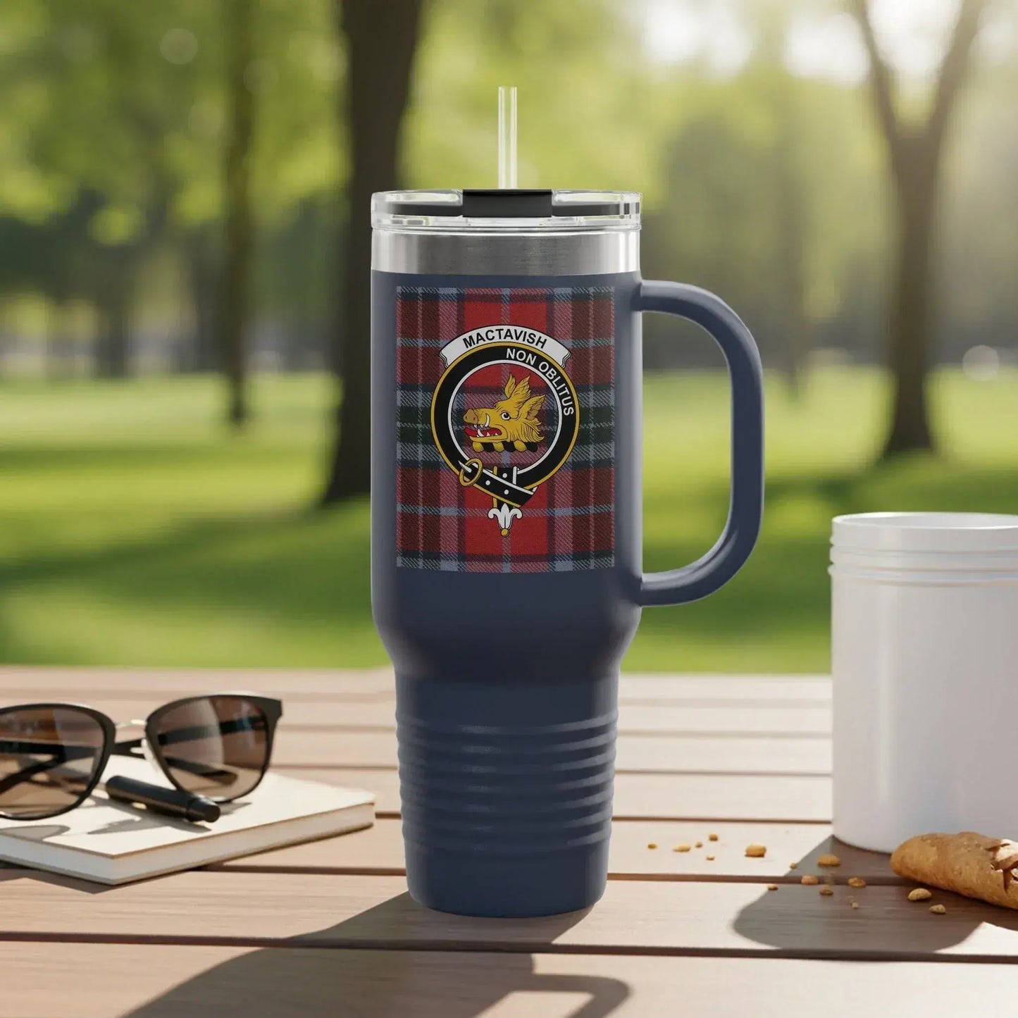Scottish Clan Crest Tartan Travel Mug product
