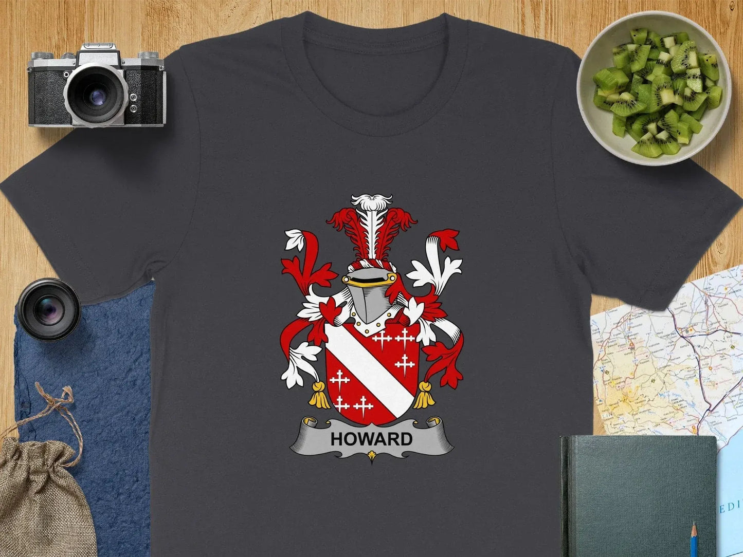 Howard Family Crest Coat of Arms Emblem T-shirt product