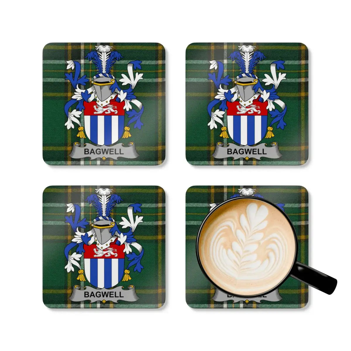 Personalized Coat of Arms Bagwell Coasters product type