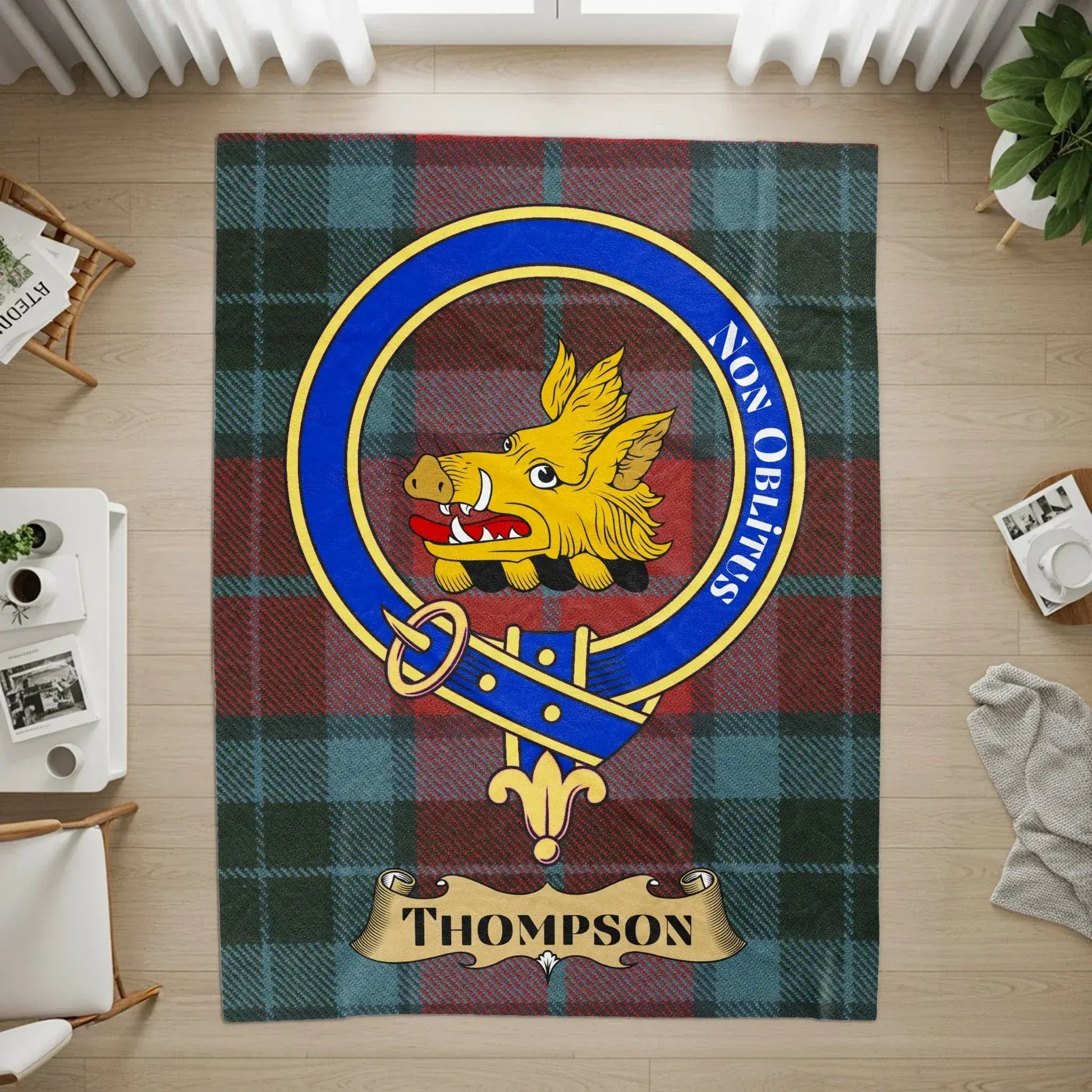 Thompson Family Crest Design Area Rug product type
