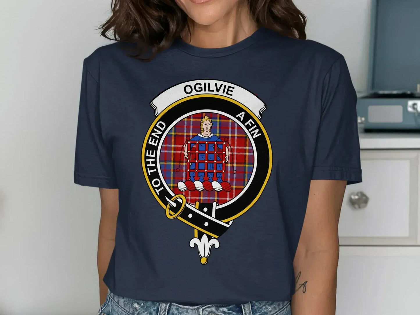 Clan Crest Ogilvie To The End A Fin Tartan T-Shirt product