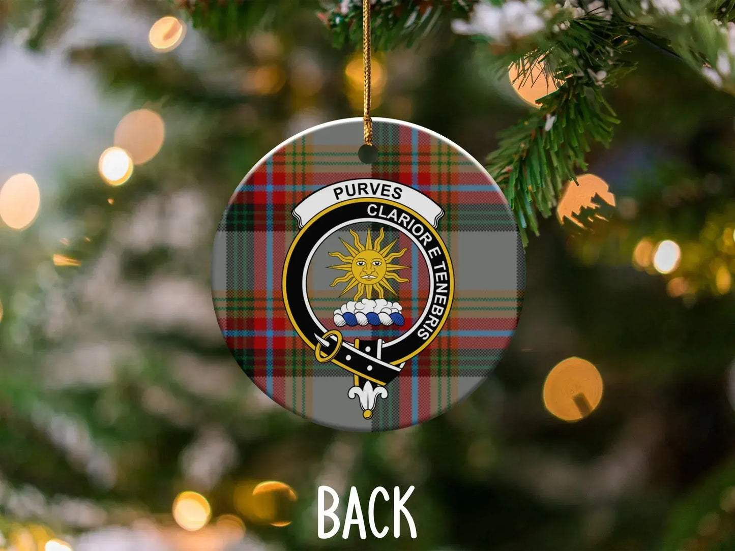 Purves Clarire Tenebris Plaid Ornament product