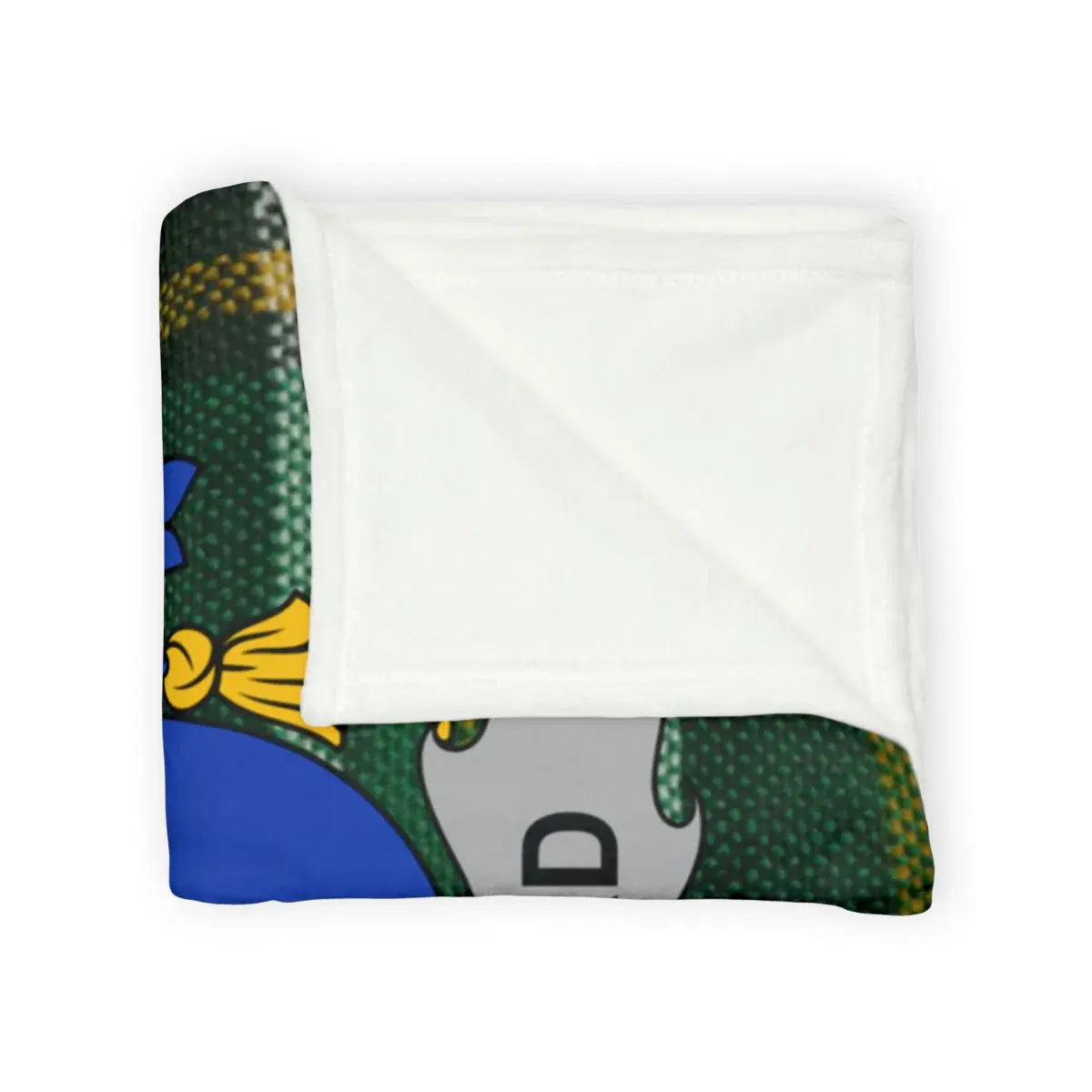 Cozy Green Patterned Folded Blanket Product