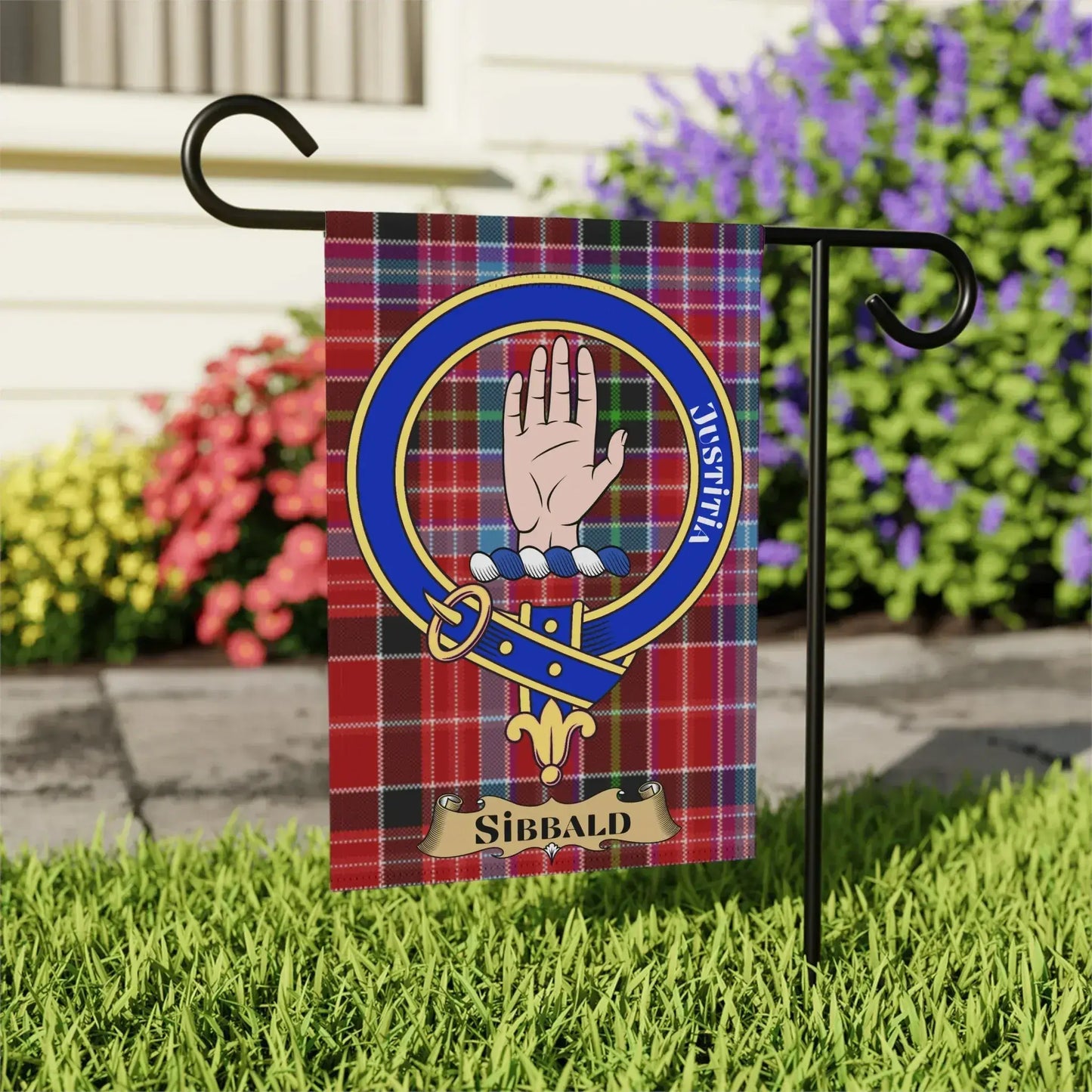 Personalized Red Scottish Clan Garden Flag product type