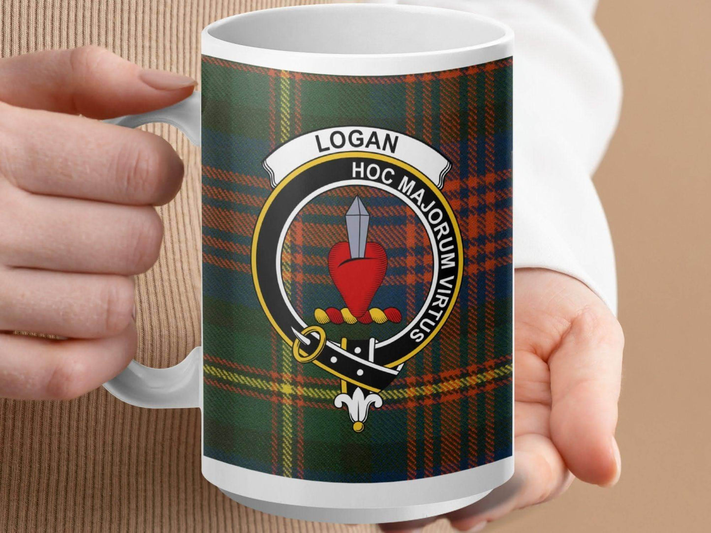 Logan Clan Plaid Crest Mug Unique Drinkware product type