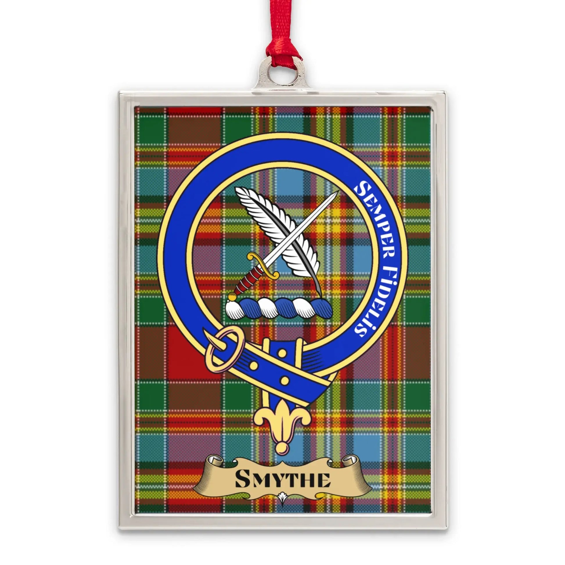 Tartan Plaid Family Crest Personalized Ornament product