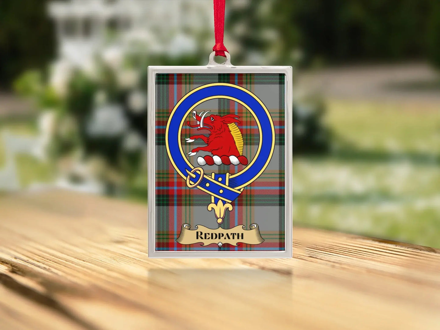 Scottish Tartan Clan Crest Redpath Ornament product