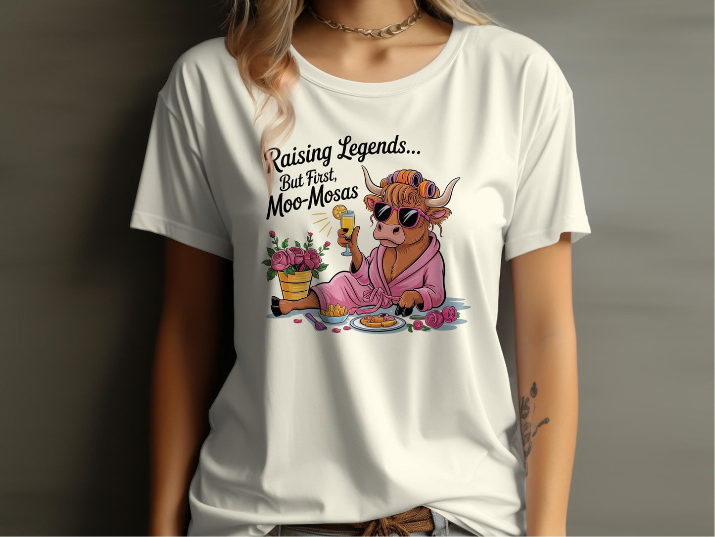Raising Legends But First Moo-Mosas T-Shirt - Celtic Ancestry Gifts
